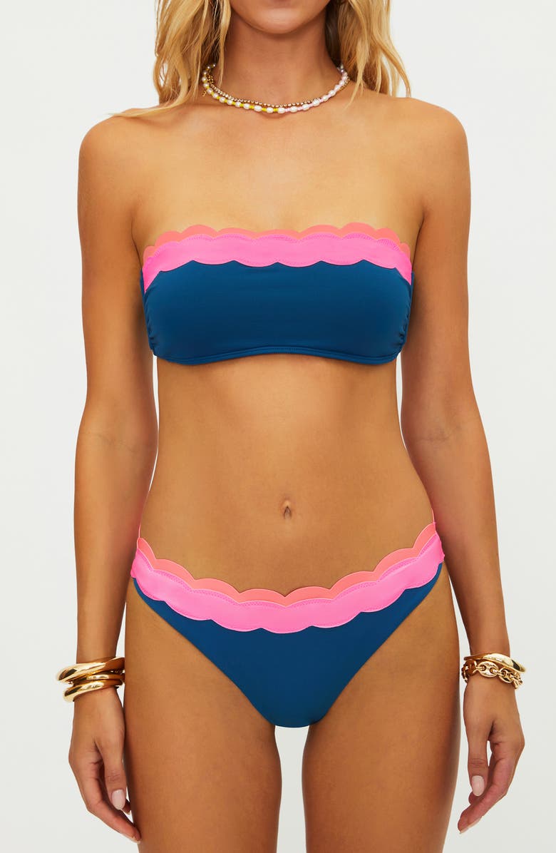 Beach Riot Sybil Scallop Colorblock Bikini Top, Alternate, color, Seashell Isle Colorblock