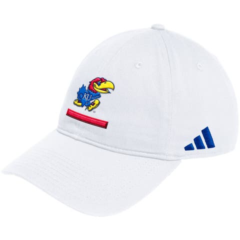 Men's adidas White Kansas Jayhawks Locker Room Adjustable Slouch Hat