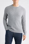 Nordstrom Cable Knit Cashmere Crewneck Sweater