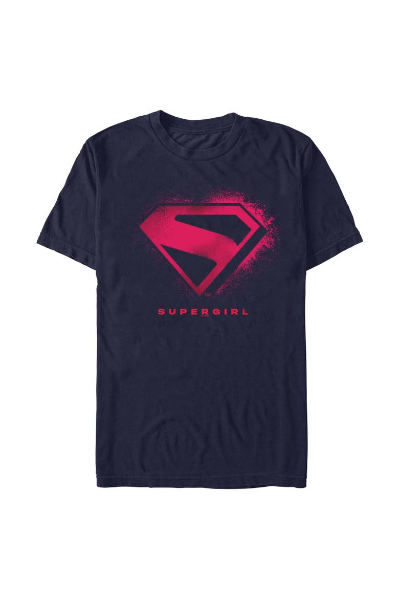 Men's Supergirl Classic Logo Ink  Graphic T-Shirt, Main, color, Navy Blue