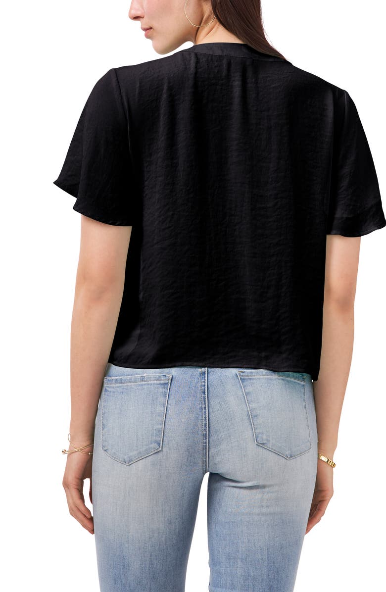 Vince Camuto Tie Front Button-Up Blouse, Alternate, color, 