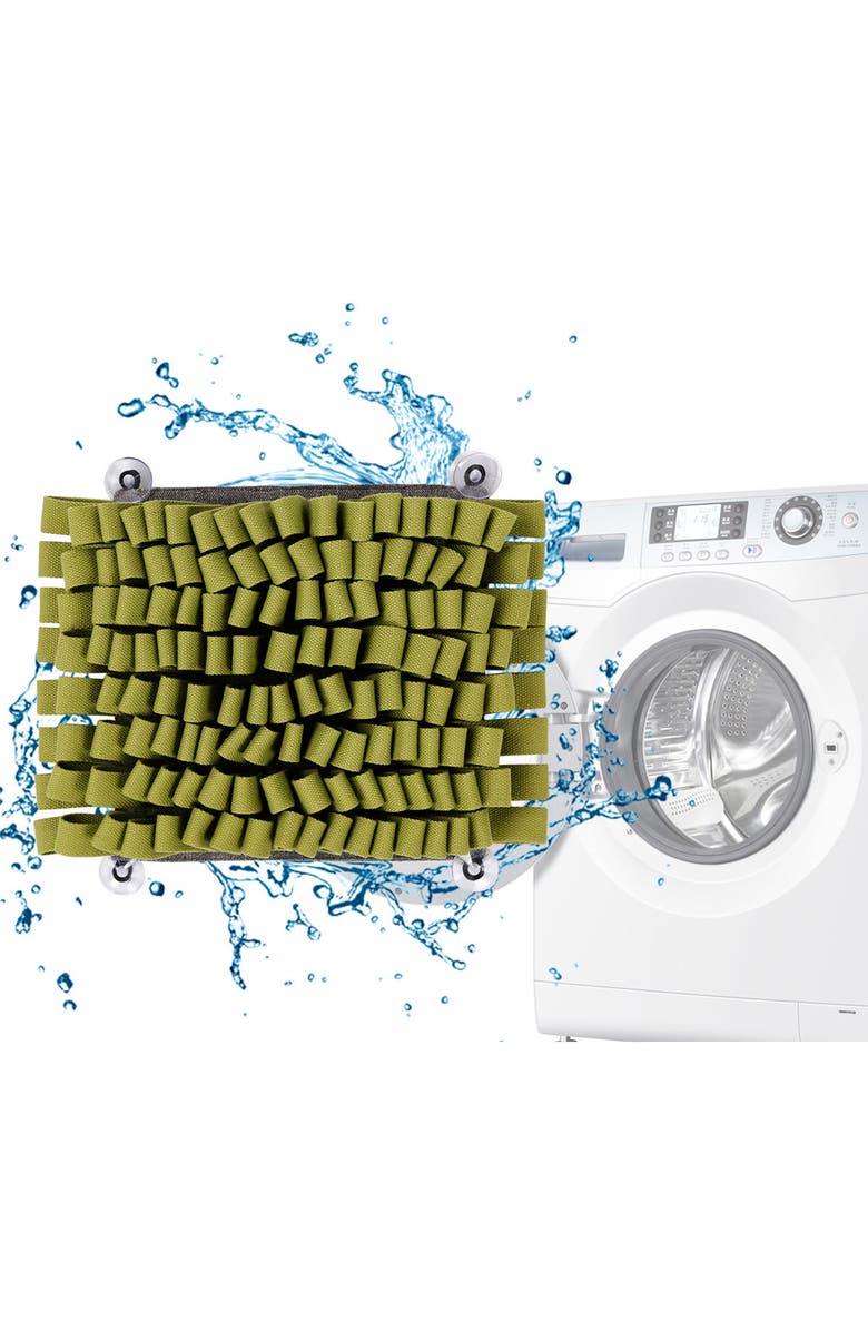 PET LIFE Sniffer Grip Interactive Anti-Skid Pet Snuffle Mat, Alternate, color, Green