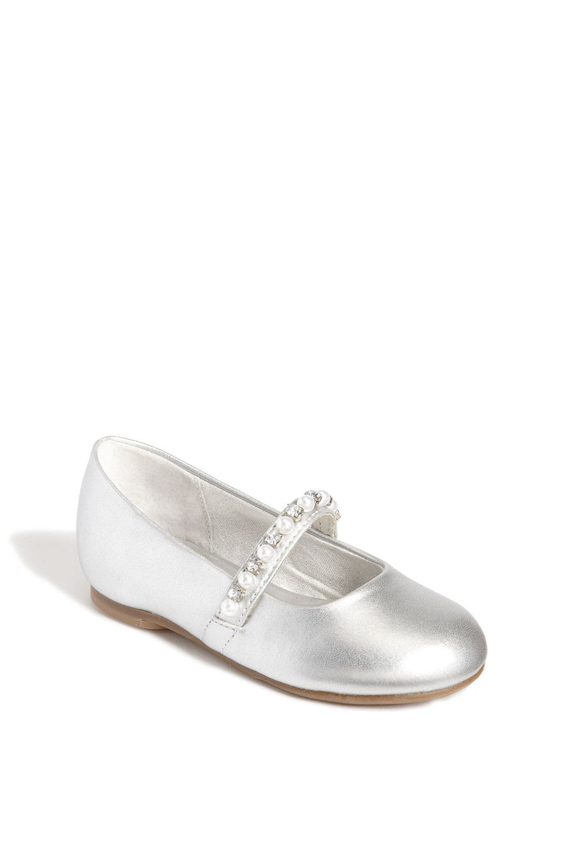 'Nataly-T' Flat, Main, color, SILVER