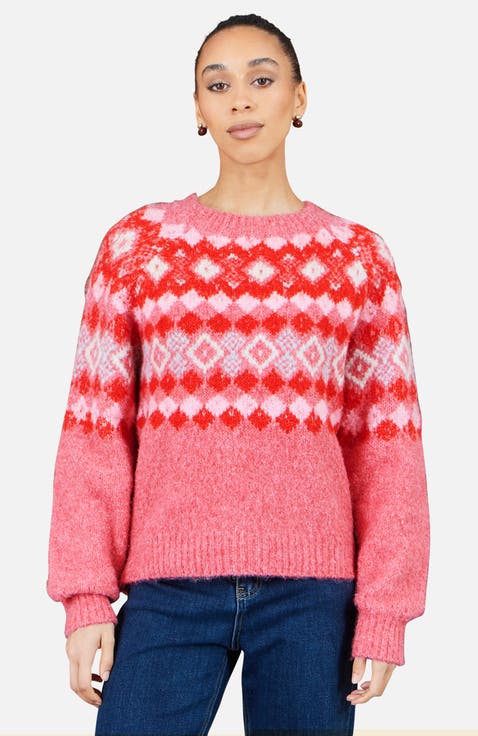 Fairisle Wool Blend Relaxed Jumper