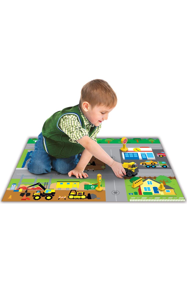 Imaginmat Deluxe Tonka Floor Playmat & Toy Car, Alternate, color, Multicolored