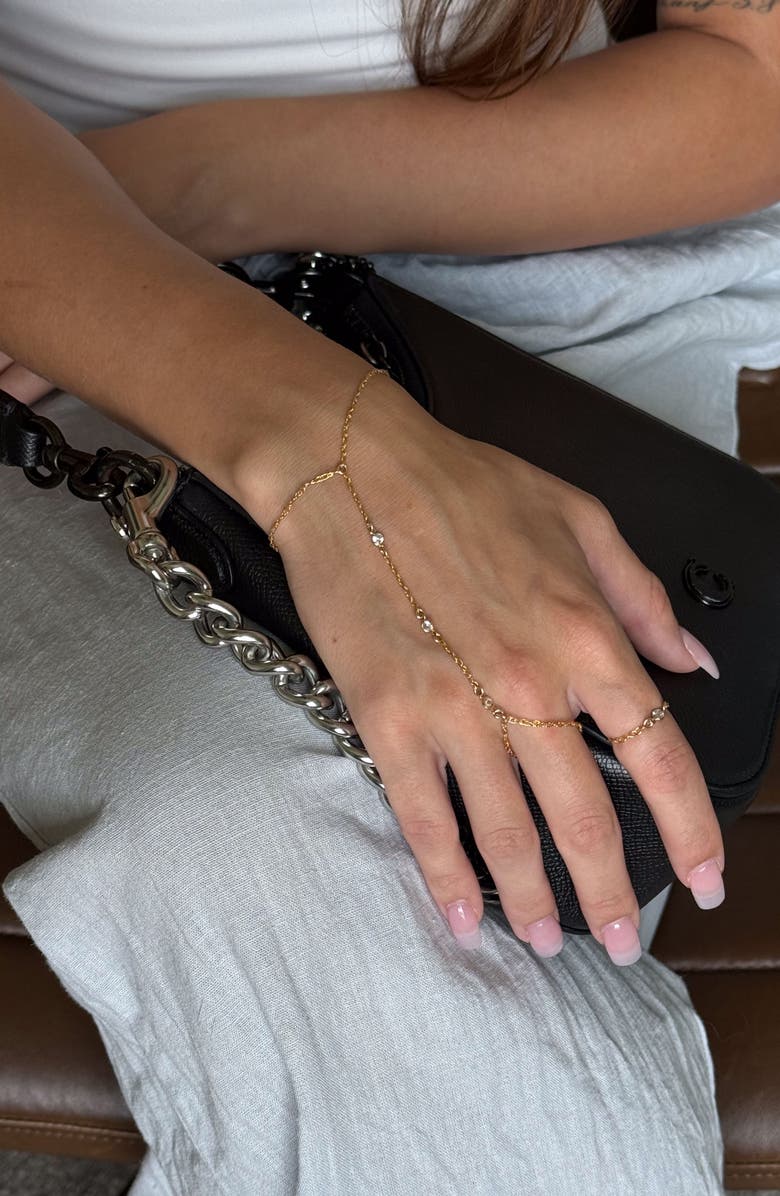 Set & Stones Cyrus Hand Chain, Alternate, color, Gold