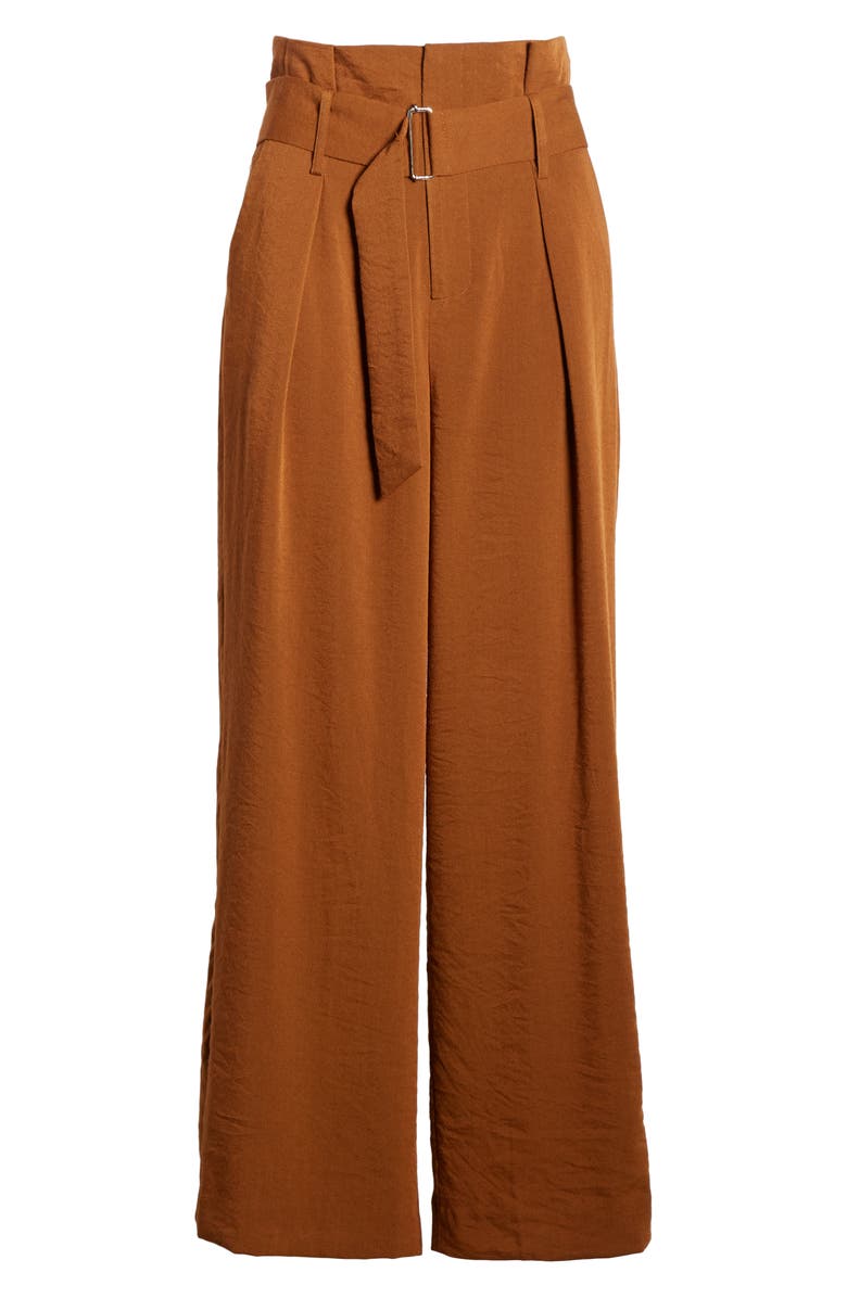 J.O.A. Pleated Wide Leg Crop Trousers, Alternate, color,