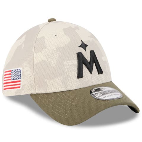 Men's New Era Light Beige/Olive Minnesota Twins 2025 Armed Forces Day 39THIRTY Flex Hat
