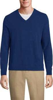 Lands' End Fine Gauge Cashmere V-neck Sweater