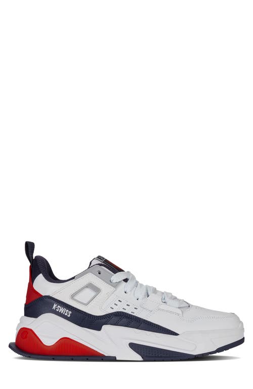 K-swiss Techna Trainer Hybrid Training Shoe In White/navy/red
