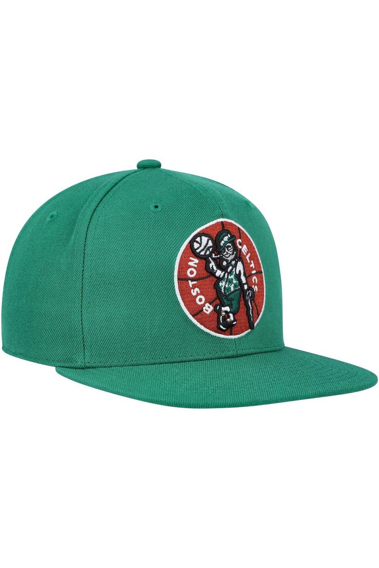 Men's Mitchell & Ness Kelly Green Boston Celtics Hardwood Classics MVP Team Ground 2.0 Fitted Hat, Alternate, color, Kelly Green
