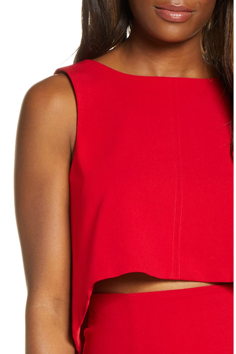Kacie Two-Piece Sleeveless Maxi Dress, Alternate, color, BONFIRE