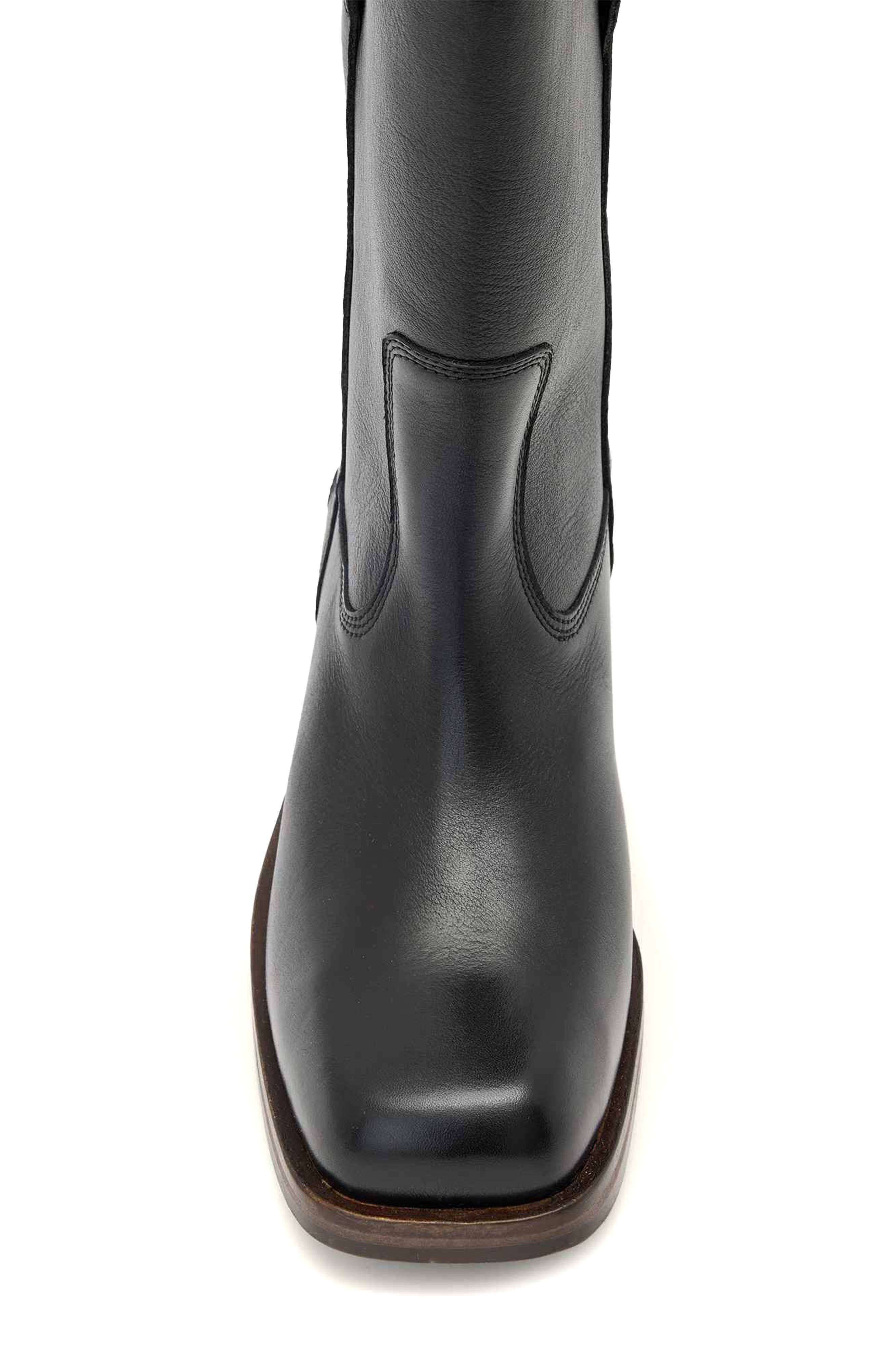 AllSaints Terri Block Heel Boot, Alternate, color, Black