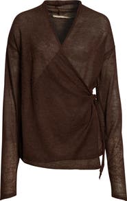 Paloma Wool Sudi Baby Alpaca
Merino Wool Blend Wrap Sweater