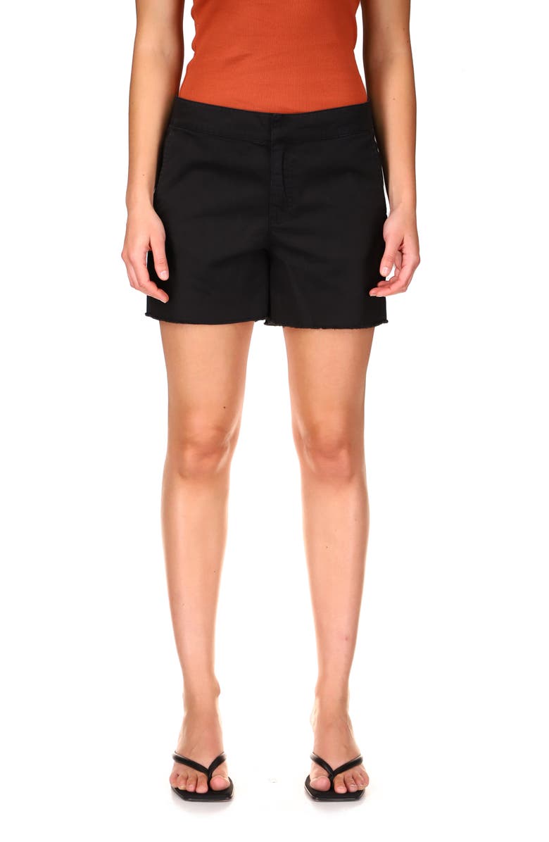 Sanctuary Daybreak Raw Hem Stretch Cotton Shorts, Main, color, 