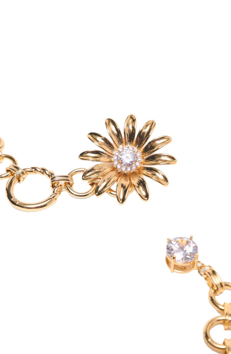 maje Chain belt with flowers, Alternate, color, Gold