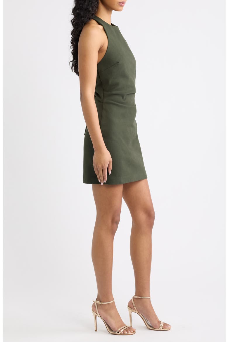 Lotus Tie Back Body-Con Halter Dress, Alternate, color, GREEN