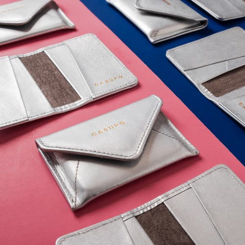 Casupo Mini Envelope Wallet With Rfid Protection In Metallic