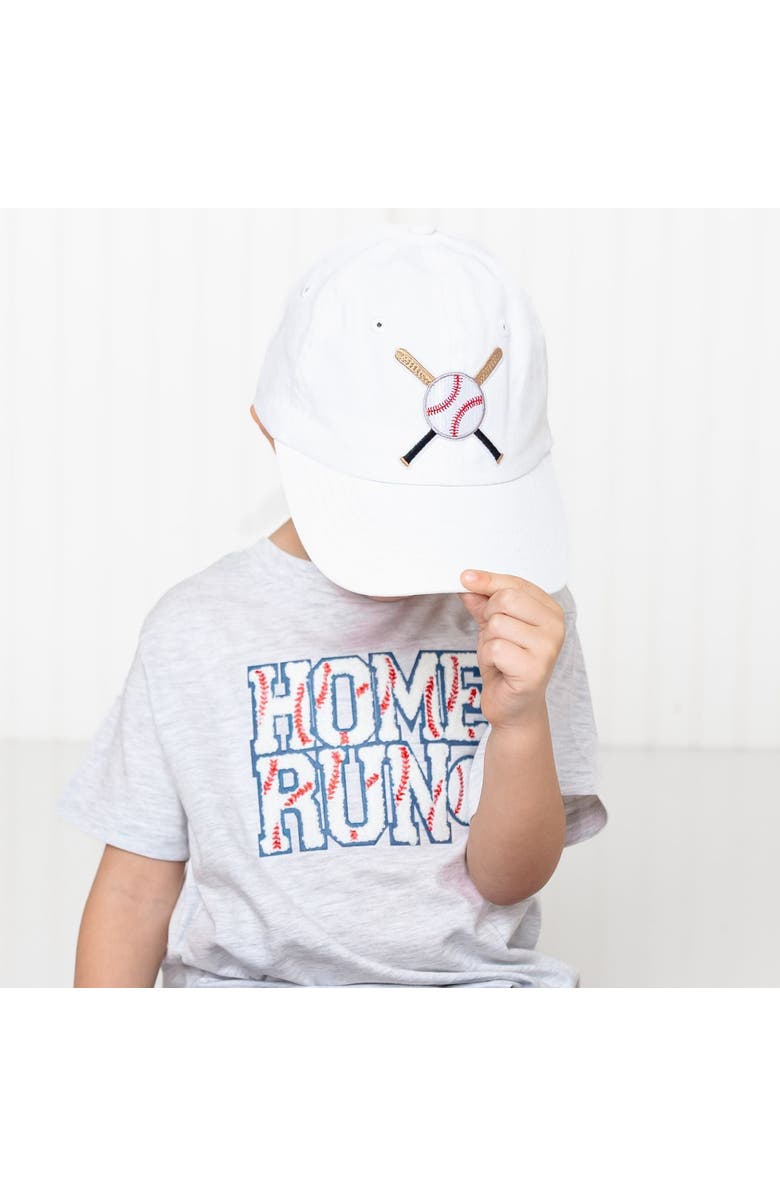 Sweet Wink Batter Up Patch Baseball Hat, Alternate, color, White