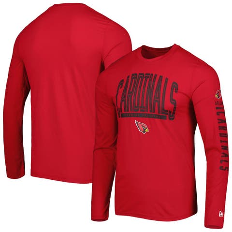 Men's New Era Cardinal Arizona Cardinals Combine Authentic Home Stadium Long Sleeve T-Shirt
