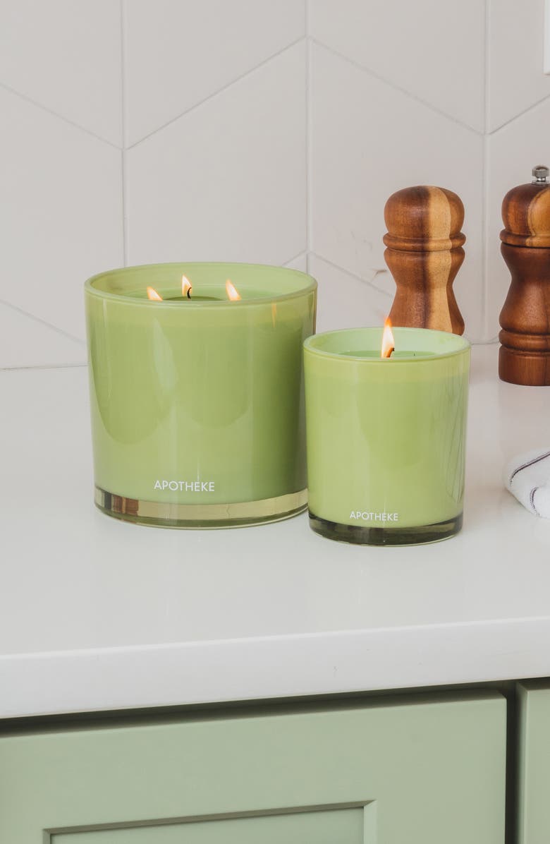 APOTHEKE Saffron Vanilla 3-Wick Candle, Alternate, color, Green