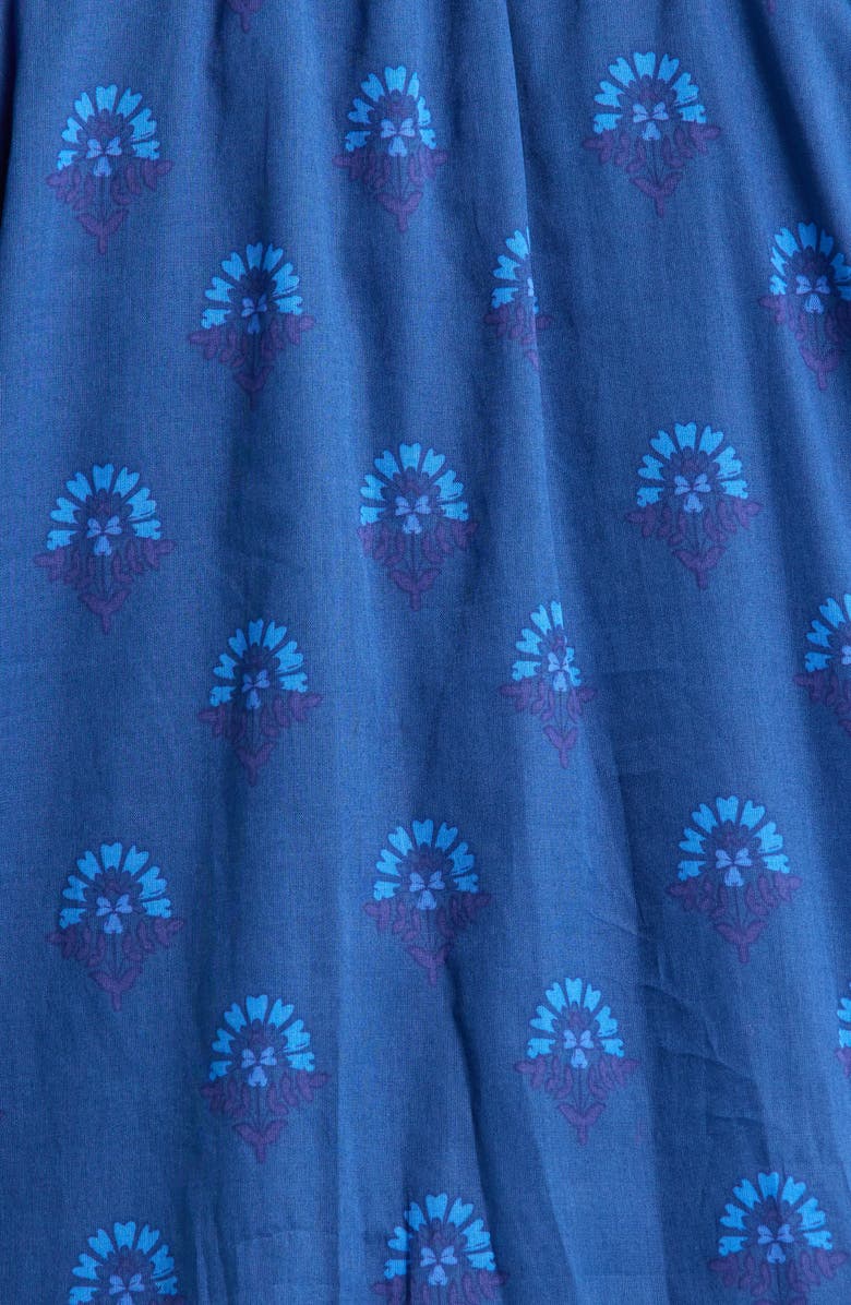 SUGARLIPS Briza Floral Print Long Sleeve Minidress, Alternate, color, Teal-Blue