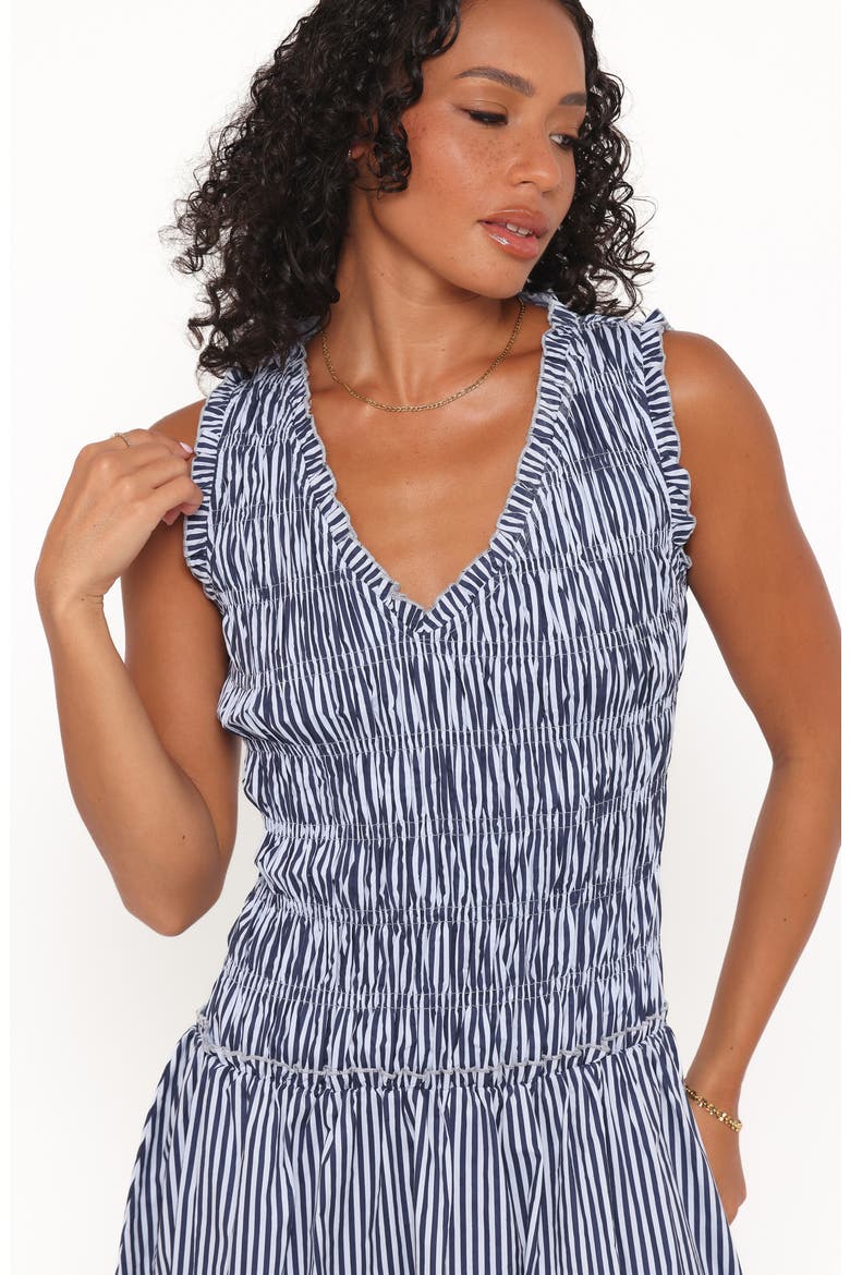Kirrilee Sleeveless Maxi Dress, Alternate, color, BLUE STRIPE