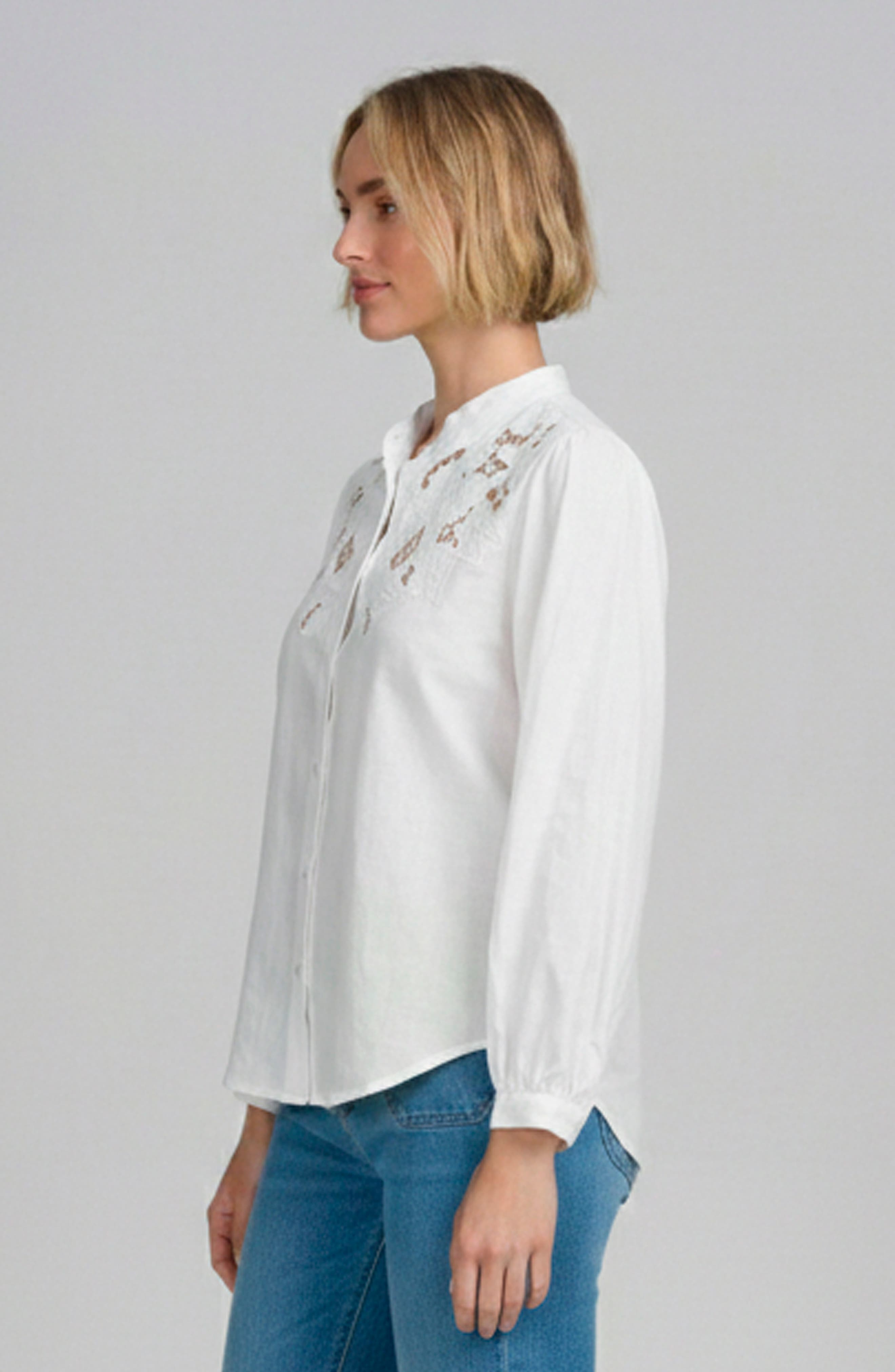 Lace Yoke Shirt - image 2