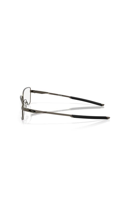 Oakley 57mm Rectangle Optical Glasses In Metallic