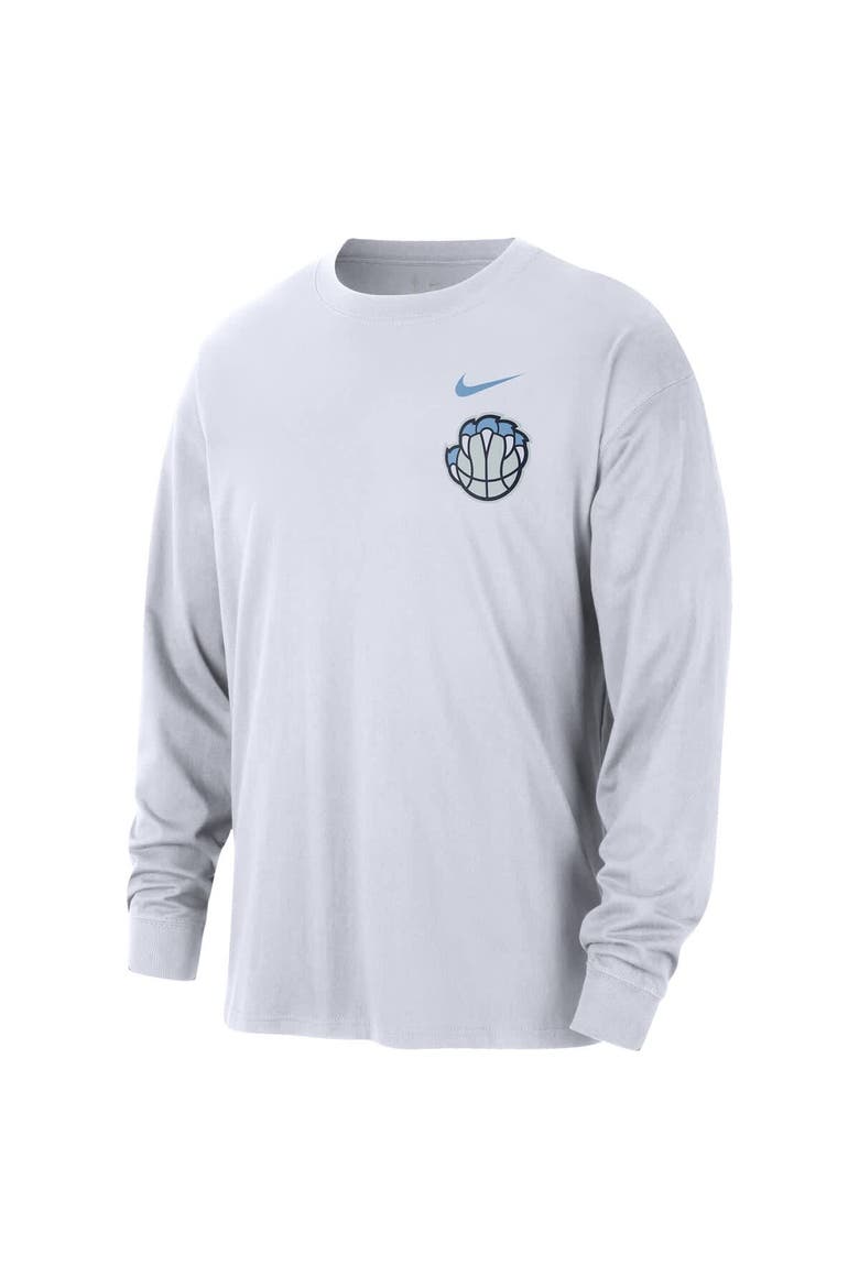 Men's Nike  White Memphis Grizzlies 2025/26 City Edition Remix Essential Logo Long Sleeve T-Shirt, Alternate, color, White