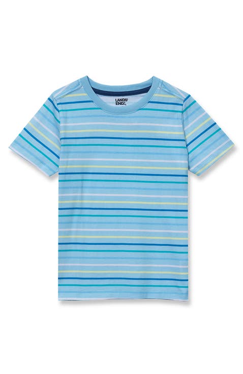 Boys Short Sleeve Stripe Crewneck Tee