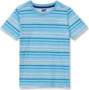 Lands' End Boys Short Sleeve Stripe Crewneck Tee