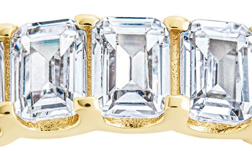Sterling Forever Rio Baguette Cubic Zirconia Eternity Band Ring In Gold