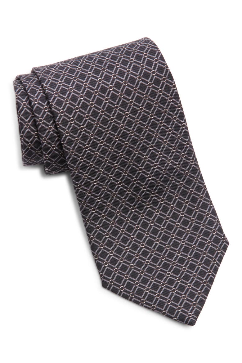Mr Vic Equestrian Silk Tie, Main, color, CHARCOAL