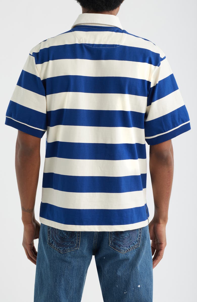 Billionaire Boys Club Trails Stripe Cotton Polo, Alternate, color, Ecru