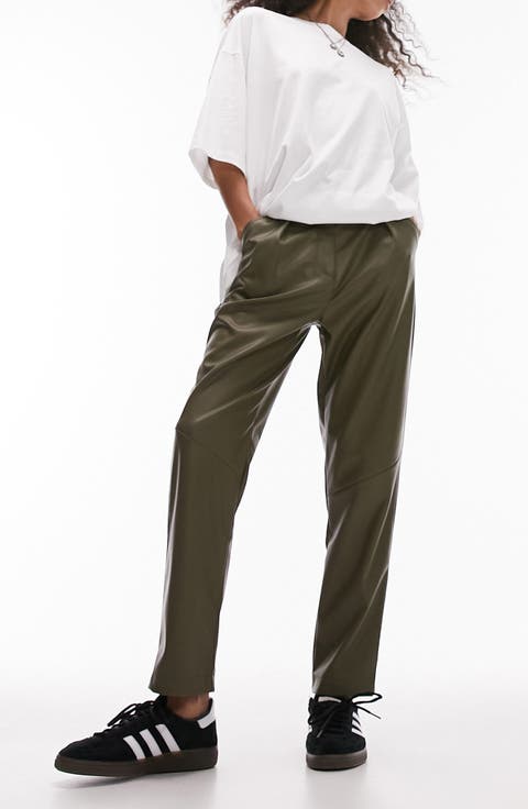 Faux Leather Peg Pants