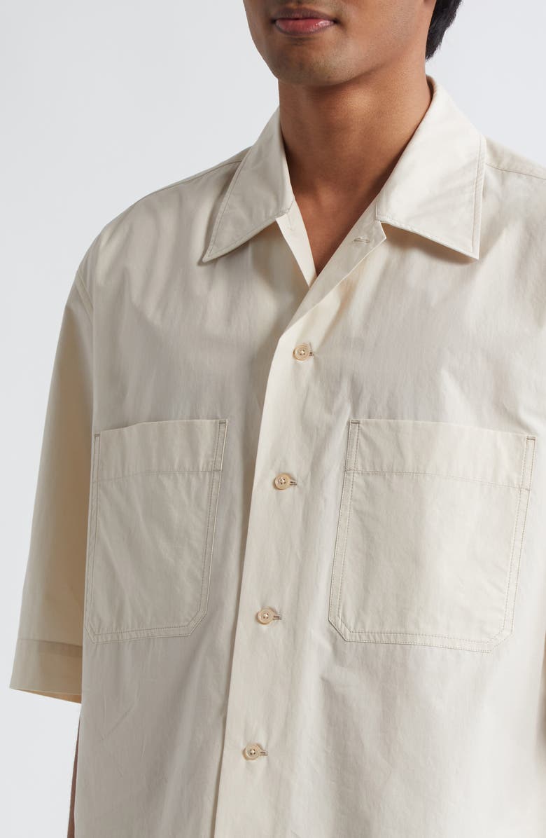 Lemaire Convertible Button-Up Shirt, Alternate, color, Warm Beige