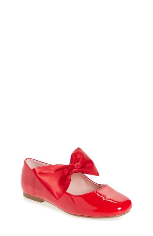 Nordstrom Kids' Posey Bow Flat In Red