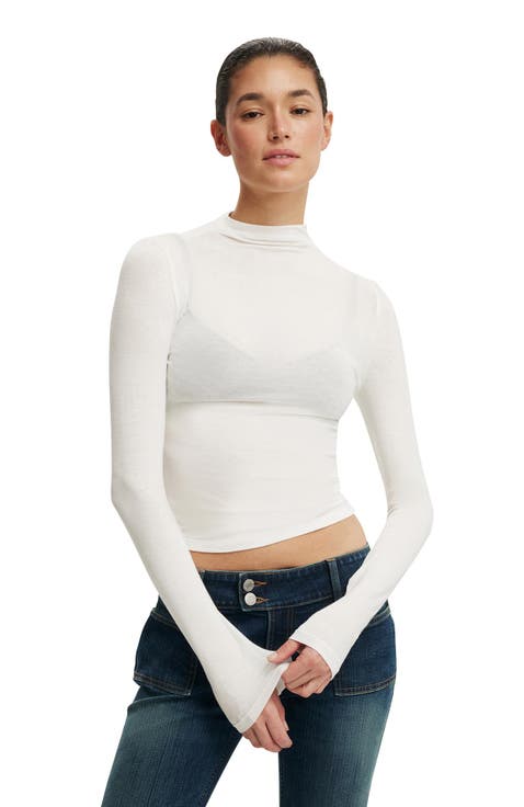Women's Base Layer Mock Neck Long Sleeve