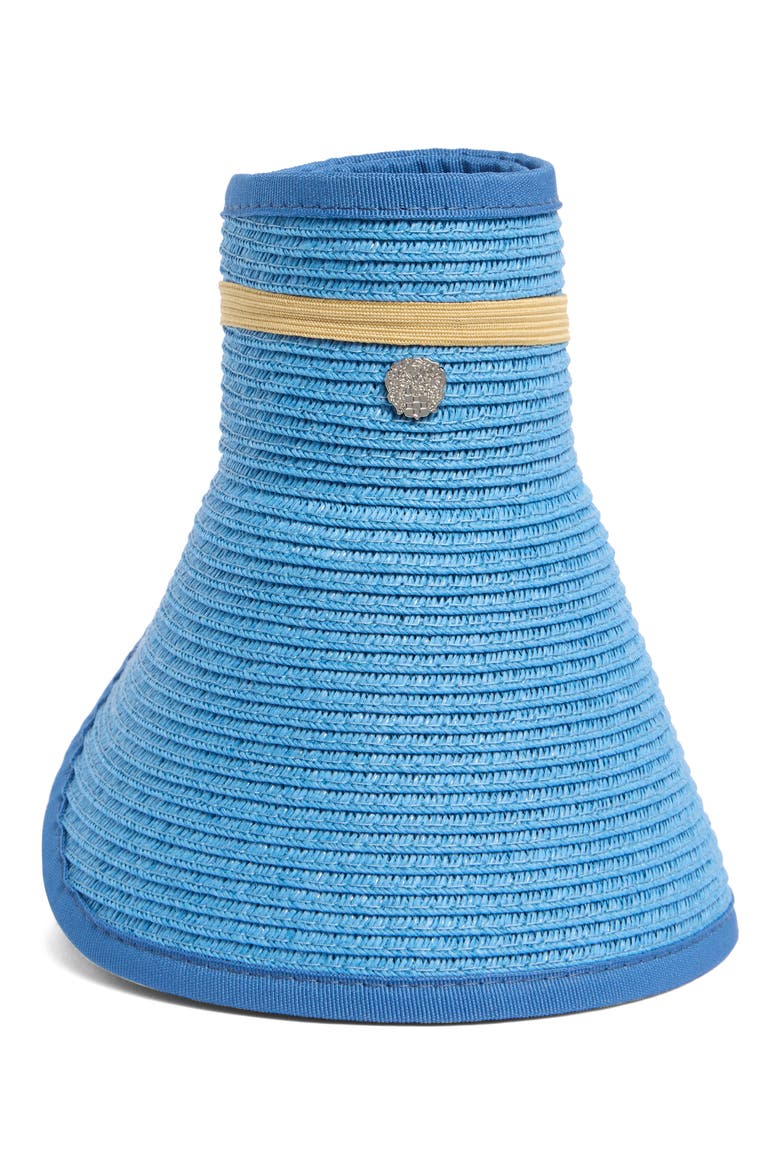 Roll-Up Straw Visor, Alternate, color, BLUE