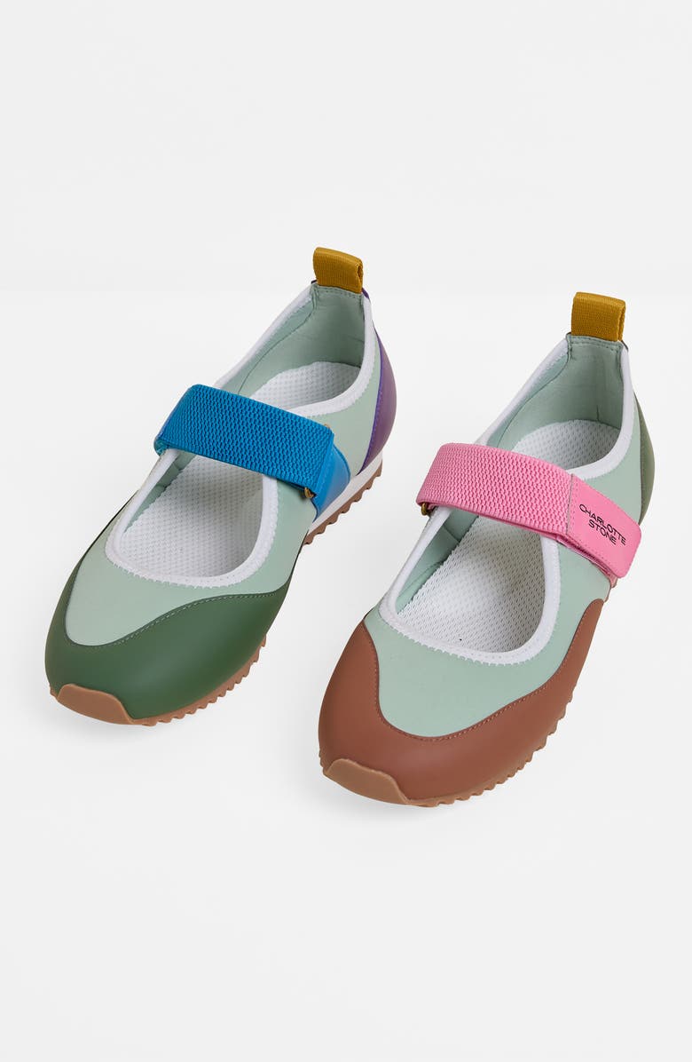 Charlotte Stone Mable Mismatched Ballet Sneaker, Main, color, Nassau