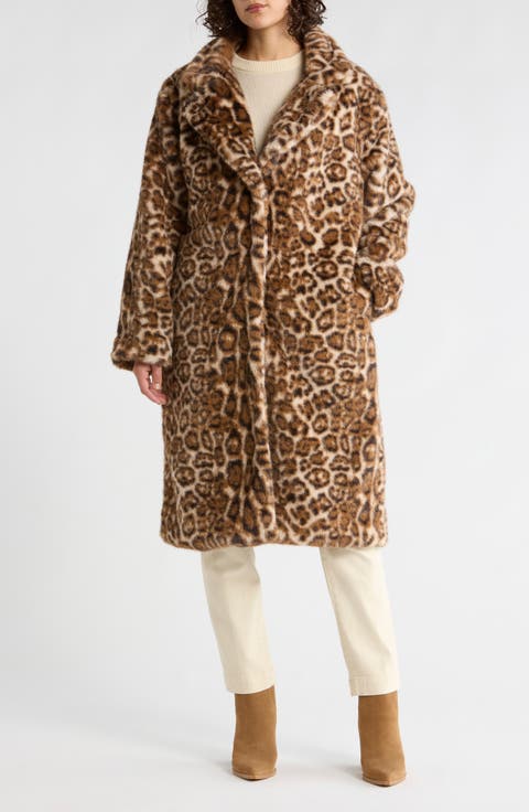 Faux Fur Longline Coat