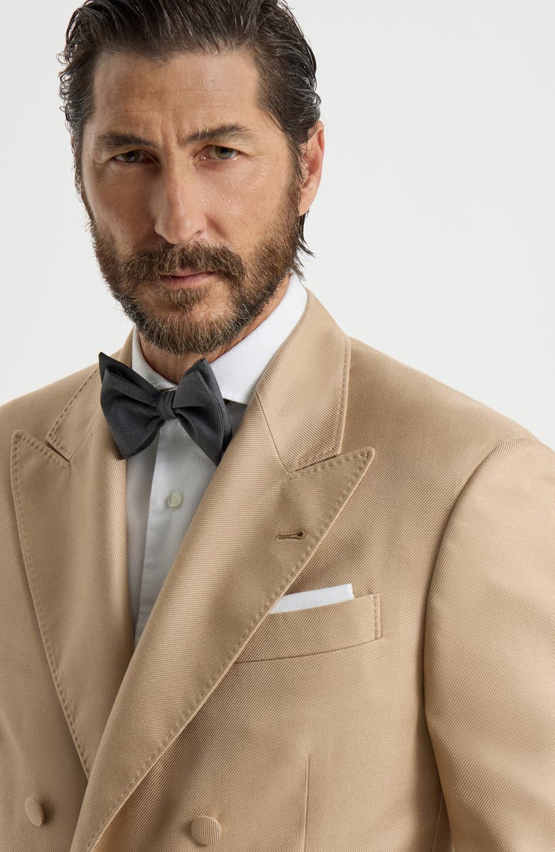 Brunello Cucinelli Tuxedo pocket square, Alternate, color, White