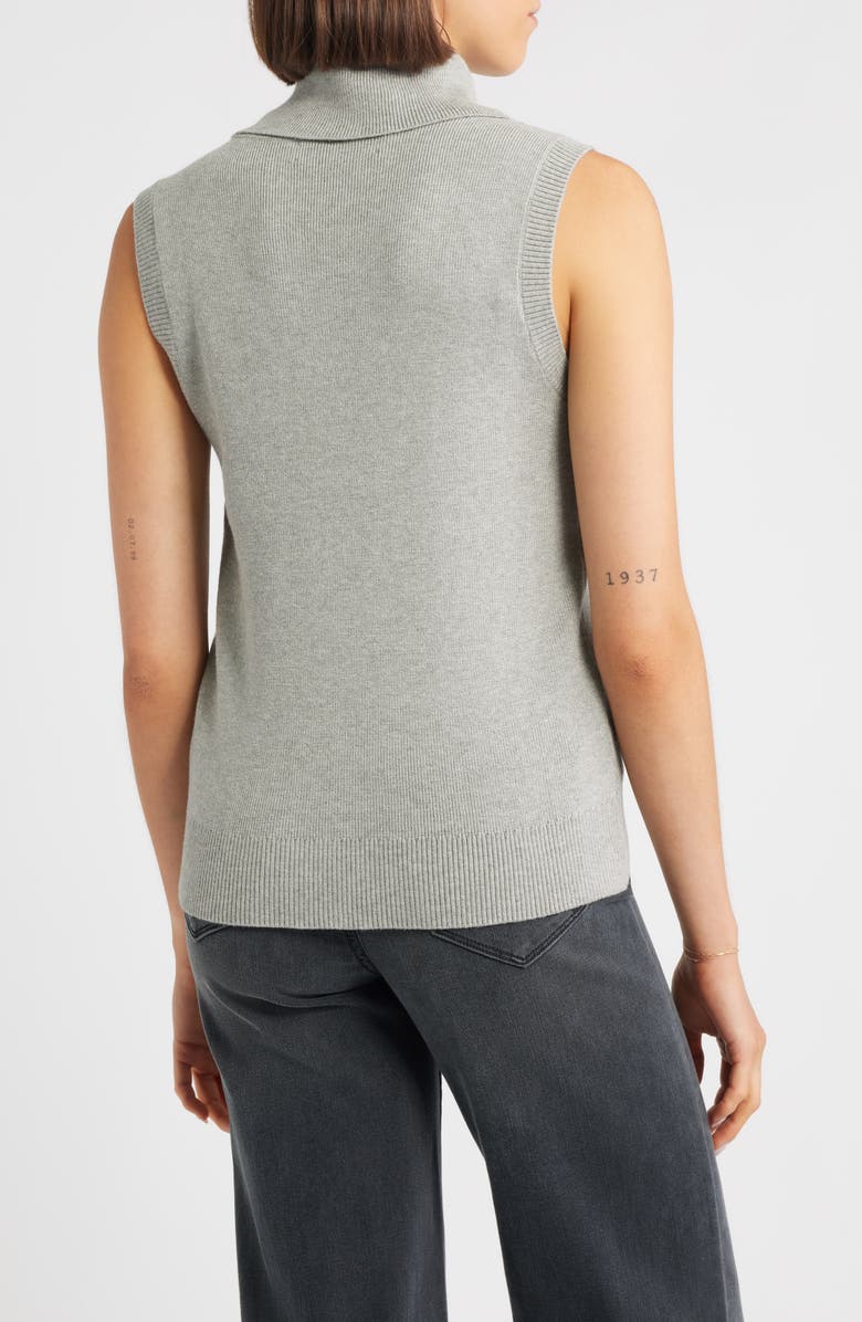 CITY BLUES Turtleneck Sleeveless Sweater, Alternate, color, Gray