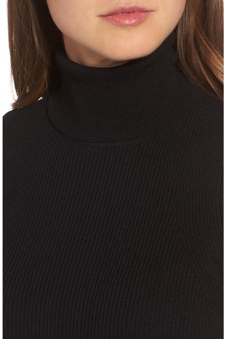 Sleeveless Turtleneck Top, Alternate, color, BLACK