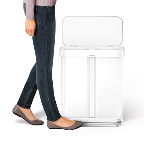 SIMPLEHUMAN SIMPLEHUMAN 58L RECYCLER RECTANGULAR STEP CAN 