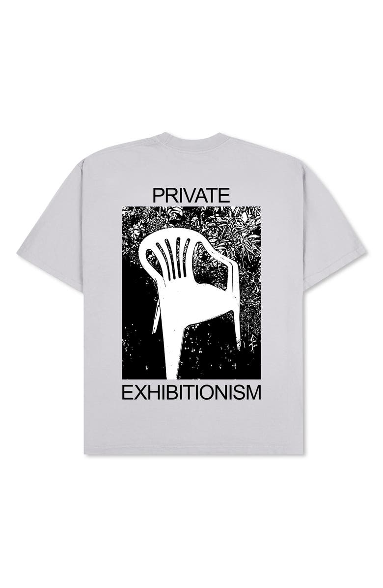 PLEASURES Exhibtion Graphic Print Cotton T-Shirt, Alternate, color, Silver