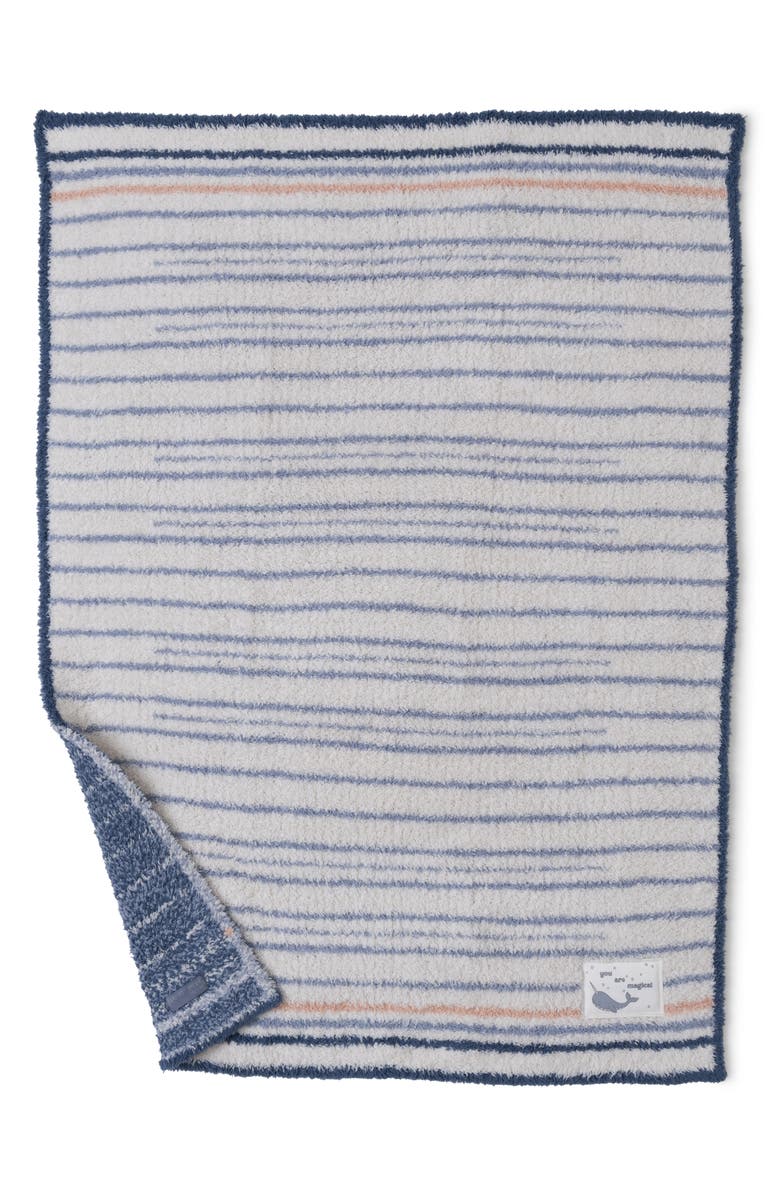 Barefoot Dreams<sup>®</sup> CozyChic<sup>®</sup> Narwhal Stripe Stroller Blanket, Alternate, color, Moonlight Multi