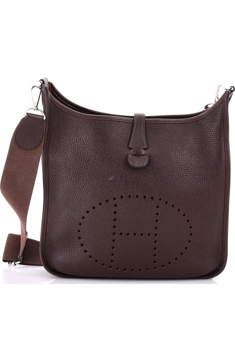 Pre-Owned Hermes Evelyne Bag Gen III Clemence PM, Main, color, Havane