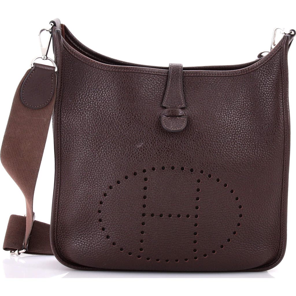 Pre-owned Hermes Hermes Evelyne Bag Gen Iii Clemence Pm In Brown